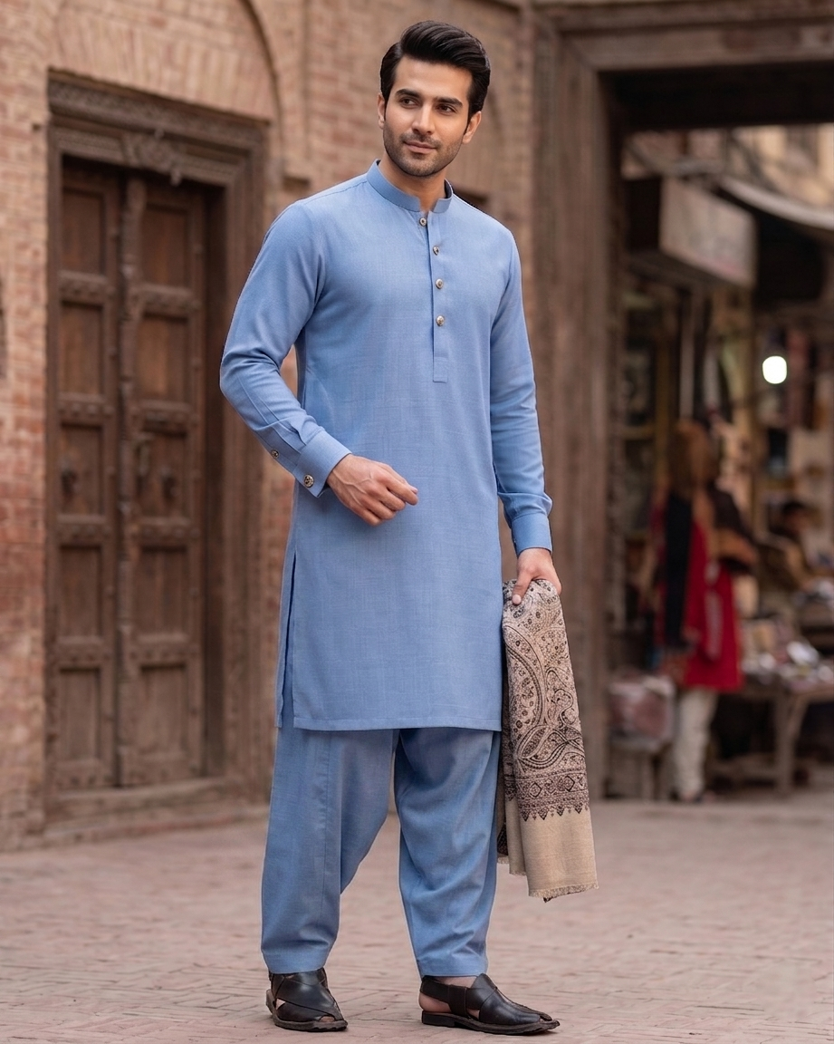 Premium Azure Grace Shalwar Kameez