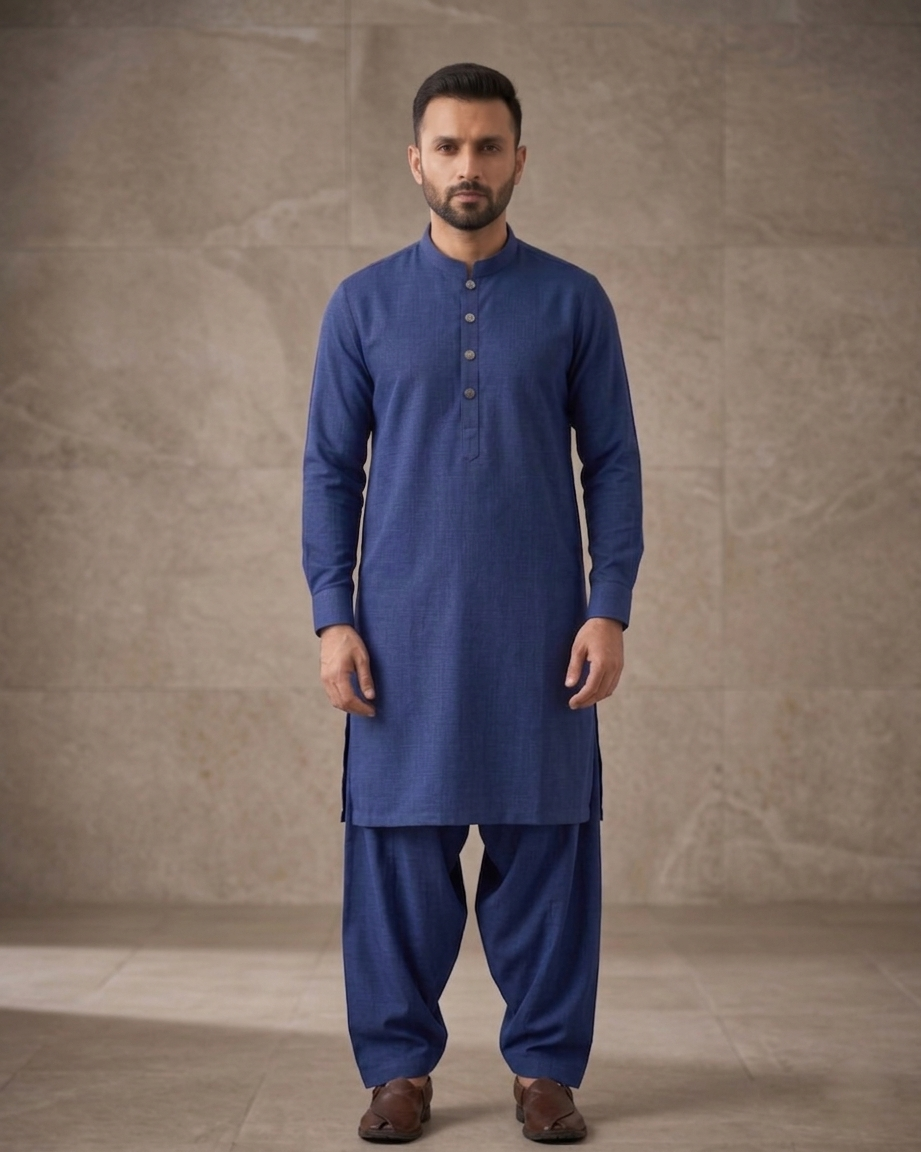 Royal Azure Crest Shalwar Kameez