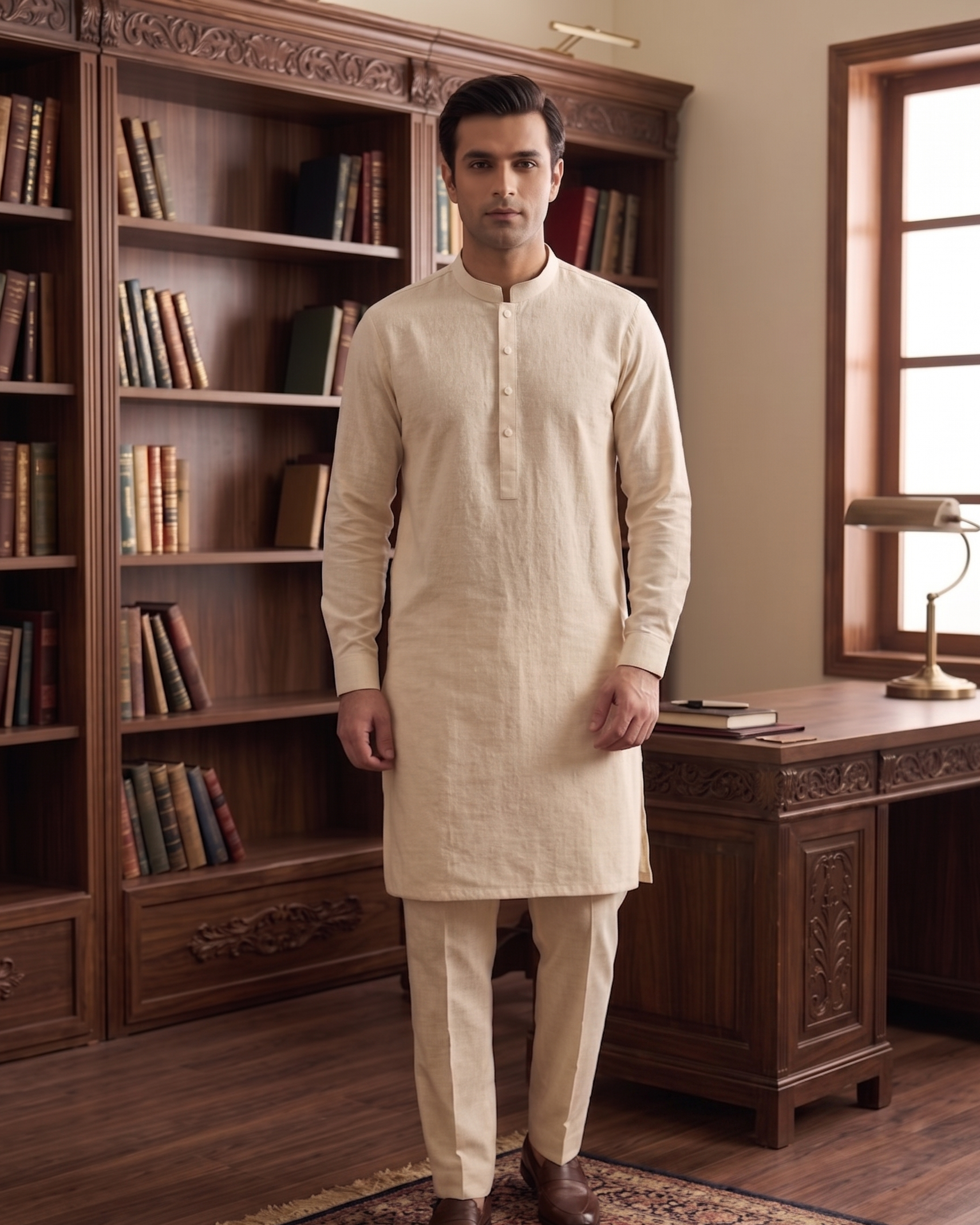 Ivory Heritage Pure Cotton Shalwar Kameez