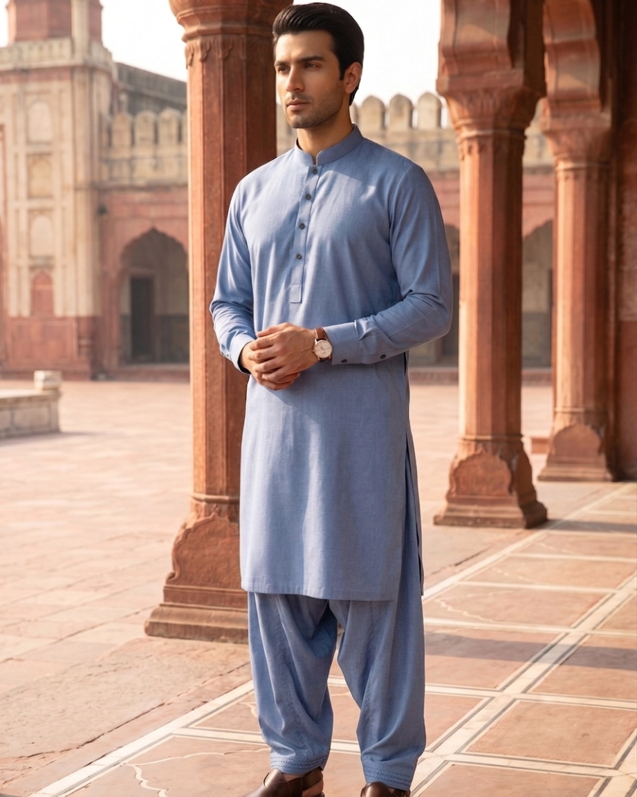 Azure Sovereign Prestige Shalwar Kameez