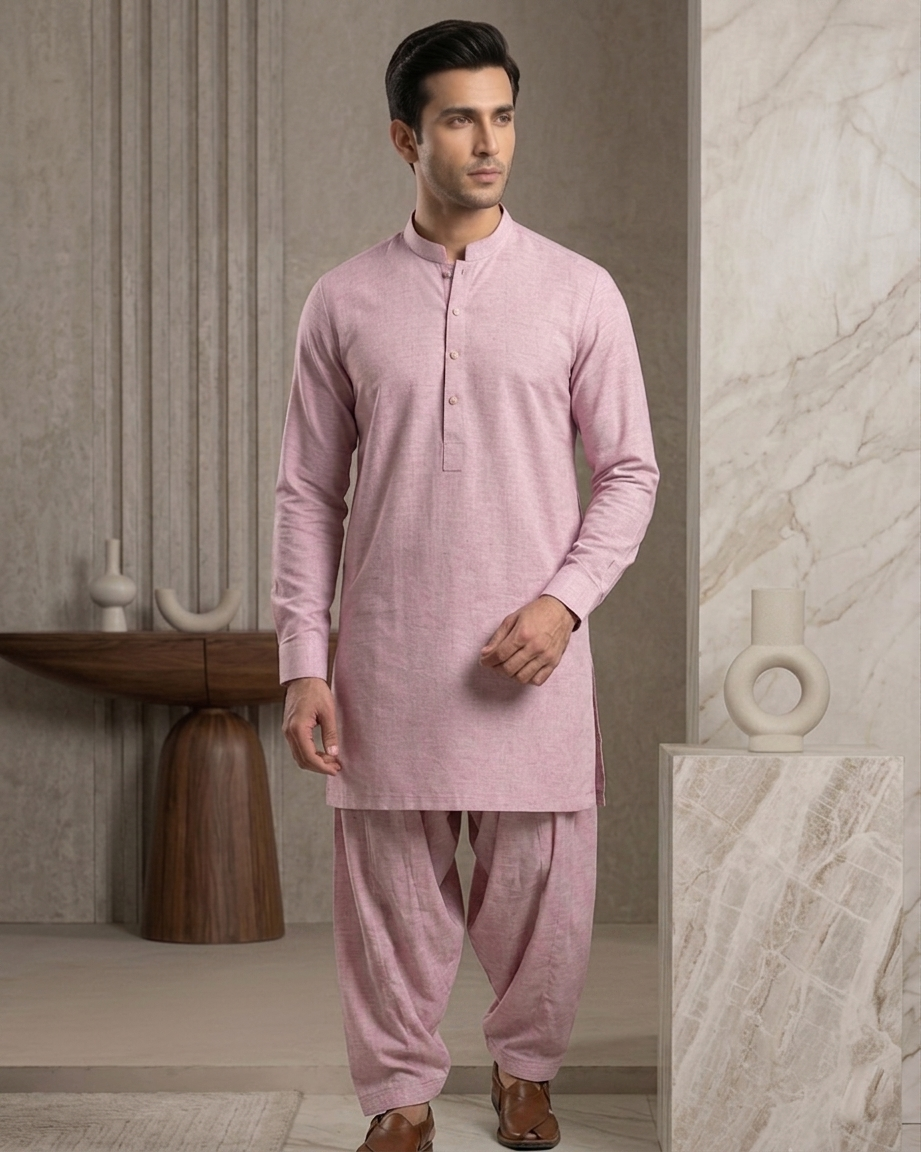 Imperial Blush Pink Shalwar Kameez