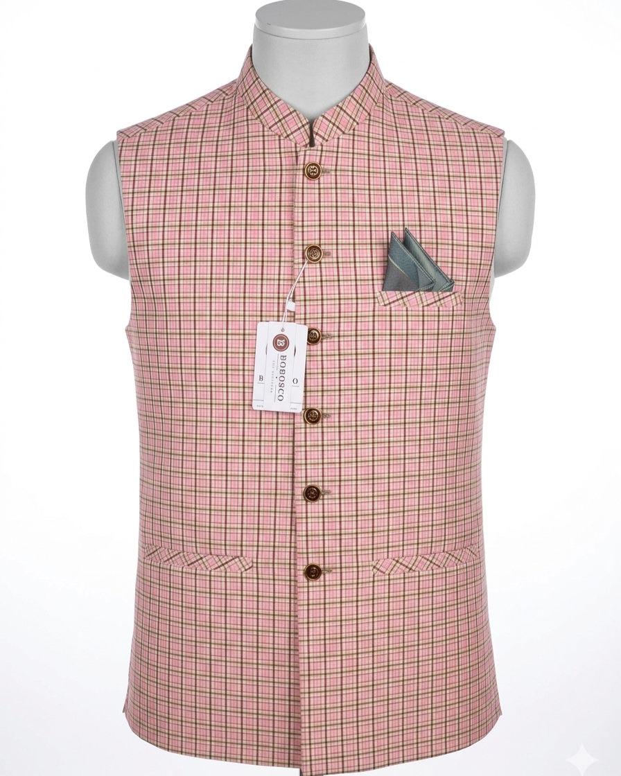 Rosewood Plaid Classic Waistcoat