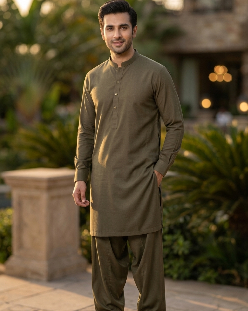Olive Crest Prestige Shalwar Kameez