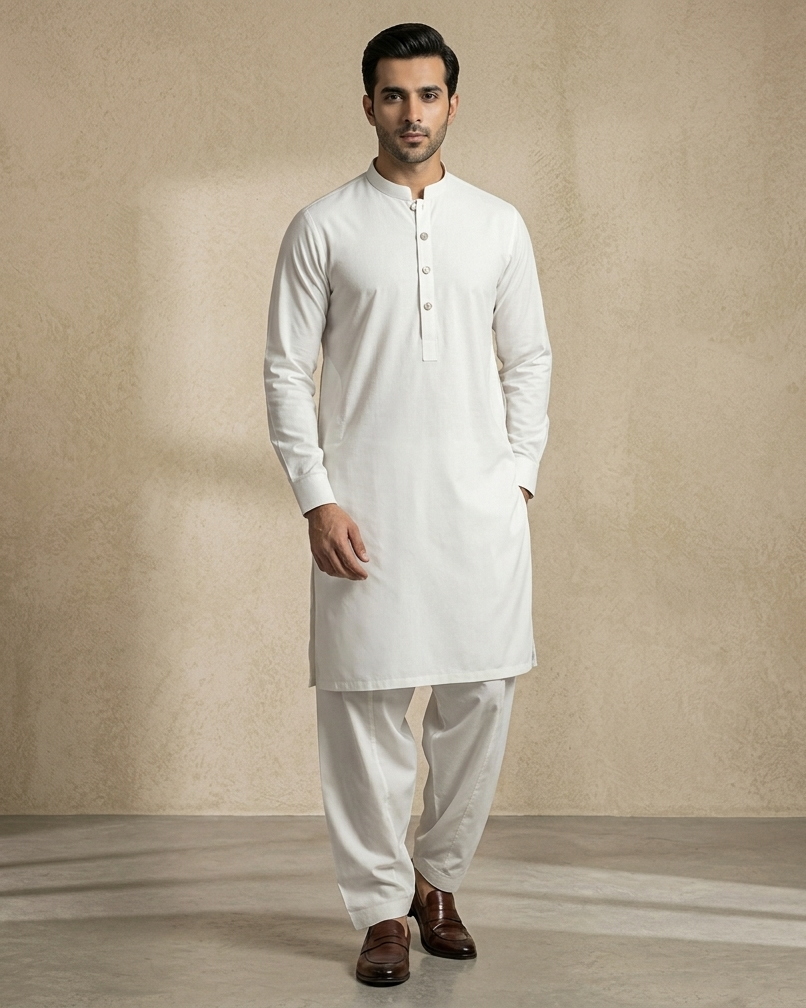 Imperial Ivory Pearl Shalwar Kameez