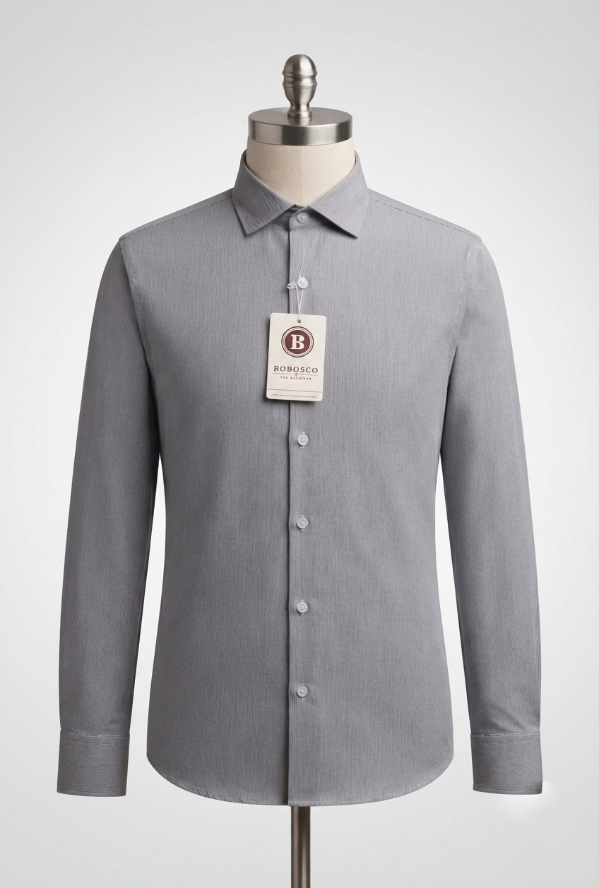 Premium Silver Grey Dress Shirt