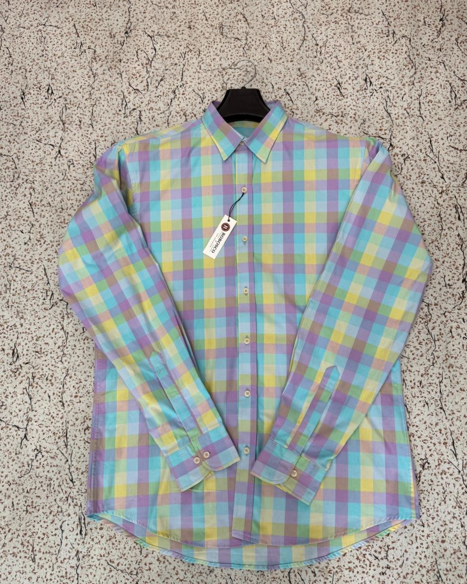 Pastel Pastel Checkered Casual Button-Down Shirt