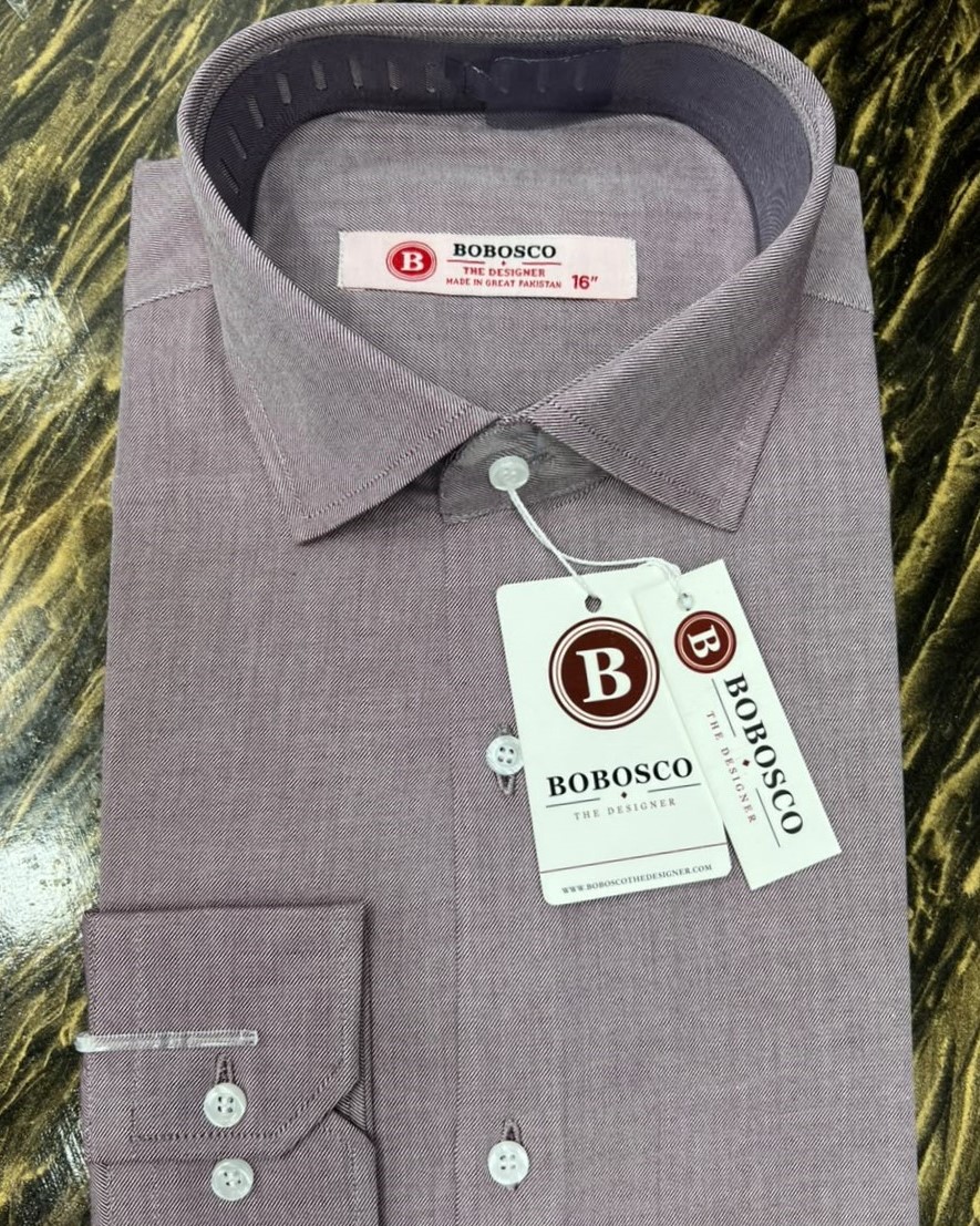 Dusty Mauve Micro-Textured Formal Shirt